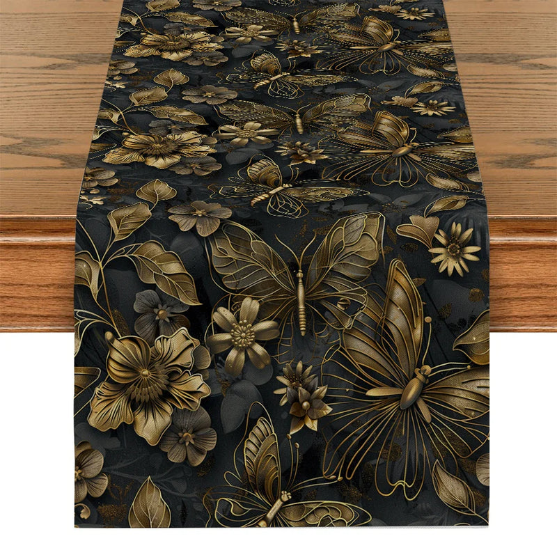 Axyaa 3D Effect Table Runner for Farmhouse Dining and Wedding Decor