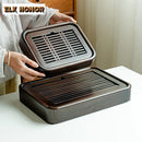 Axyaa Ebony Wood Tea Tray - Kung Fu Tea Set Accessory