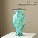 Axyaa Blue Glass Vase: Elegant Tabletop Hydroponic Decor for Home, Hotel, or Office