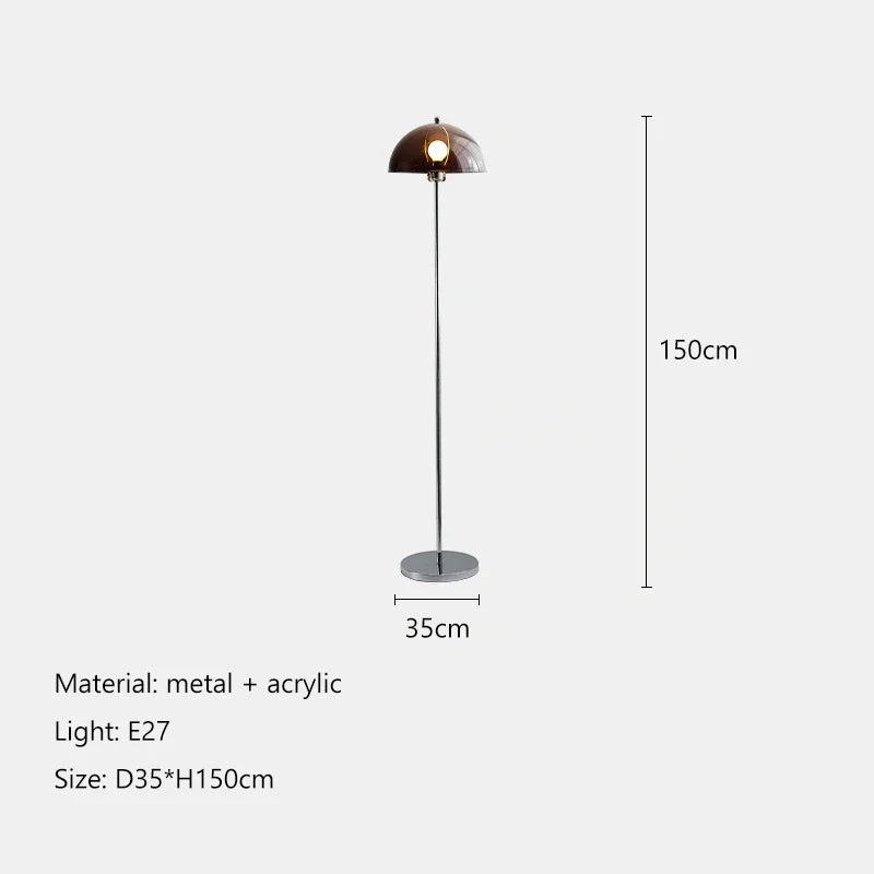 Axyaa Nordic Mushroom Floor Lamp for Retro Bauhaus Living Room