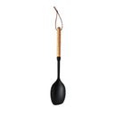 Axyaa Black Silicone Wooden Handle Kitchen Utensils Set