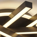 Axyaa Geometric Ceiling Light for Living Room Bedroom Dining Room, Black Chandelier