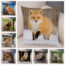 Axyaa Fox Pillowcase for Home, Office, Car Decor
