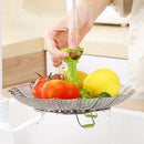Axyaa Stainless Steel Steamer Basket | Non-Stick Food Rack | Kitchen Accessory