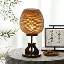 Axyaa Bamboo Desk Lamp: Bedroom Zen Retro Chinese Style LED Light
