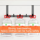 Axyaa Over the Door Bathroom Organizer 7 Hooks Towels Clothes Hanger Rack