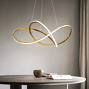 Axyaa Gold Lustre Ring LED Pendant Chandelier for Modern Luxury Home Decor