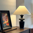 Axyaa Solid Wood Fabric Desk Lamp LED Lighting Elegant Design