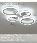 Nordic Style Modern Ceiling Lamp Set by Axyaa for Living Room and Bedroom