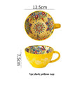 Axyaa 13.5 oz Bohemian Morning Tea Ceramic Coffee Mug for Family, Colleagues, Teachers, Wives, Husbands