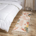 Axyaa Bohemian Retro Tassel Cotton Linen Rug 60x180 for Home Décor