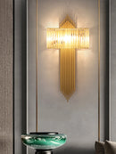 Axyaa Minimalist Crystal Wall Light for Living Room