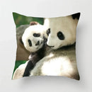 Axyaa Panda Print Polyester Cushion Cover - 45x45cm