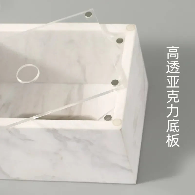 Axya Marble Tissue Box - Elegant Home and Hotel Decor