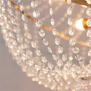 Axyaa Gold Crystal Round Chandelier with E14 Holder Lighting