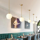 Axyaa Glass Ball Pendant Chandelier: Nordic Style Lighting for Home Decor