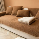 Axyaa Winter Short Plush Sofa Cushion: Non-slip Nordic Style Sitting Cushion