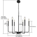 Axyaa Nordic Modern Black Gold Hanging Chandelier