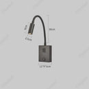 Axyaa Adjustable Angle Wall Light with USB Charging Port - Bedroom & Corridor Decor