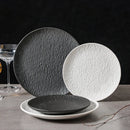 Axyaa Ceramic Steak Plates Stone Pattern Frosted Salad Fruit Plate Set