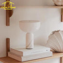 Axyaa Marble Table Lamp w/ Touch Switch USB Charging, Medieval Cream Wind Desk Light for Bedroom