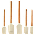 Axyaa Silicone Scrapers Set | High Temp Cream Cake Spatula | Kitchen Bakeware