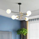 Golden/Black Axya Glass Chandeliers for Dining Living Bedroom Clothing Store Restaurant Lighting