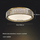 Axyaa Crystal Ceiling Lamp: Elegant Nordic Light Luxury for Home Decor & LED Lighting