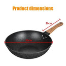 Axyaa 32CM Non-stick Wok Frying Pan Gas Stove Induction Skillet Stone Cookware