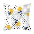 Axyaa Yellow Floral Geometric Pillowcase for Home Decor