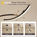 Axyaa Octopus LED Chandelier: Matte Black/White Finish, Dimmable Pendant Lighting