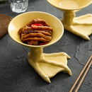 Axyaa Ceramic Claw Dessert Bowl High Foot Snack Molecular Cuisine Tableware