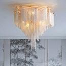 Axyaa Modern Tassels Ceiling Chandelier Chain Light for Home Decor