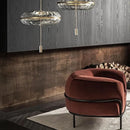 Axyaa Copper Glass LED Pendant Lights for Living Room, Restaurant, Hotel & Cafe