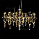 Axyaa Teardrop LED Crystal Chandelier for Luxurious Spaces