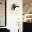 Axyaa Vintage LED Wall Lamps Pull Chain Black Travertine Adjustable Angle