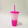 Axyaa Color Changing Cups - 710ml Reusable Tumblers with Lids and Straws