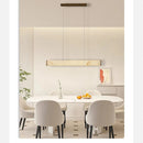 Axyaa Modern Zen Linear Dining Pendant Lamp, Faux Marble, Luxury Accent Light