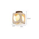 Axyaa Wabi Sabi Corridor Light: Yellow Cave Stone Antique Retro Entryway Ceiling Lights