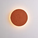Axyaa Brick Red Travertine Sconce LED Wall Lamp 10W Retro Decor Light