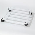 Axyaa Mobile Plant Stand Tray with Wheels - Rectangular Iron Base for Heavy Plants