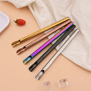 Axyaa Stainless Steel Wide Metal Drinking Straws Set with Cleaner Brush