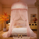 Axyaa Princess Wind Embroidered Dome Mosquito Net