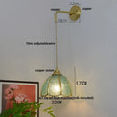 Axyaa Glass Brass LED Wall Sconce Vintage Vanity Light Fixture