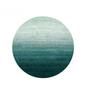 Axyaa Green Plush Round Carpet for Modern Minimalist Home Decor