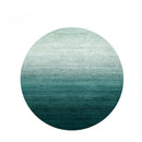 Axyaa Green Plush Round Carpet for Modern Minimalist Home Decor
