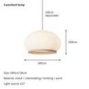Axyaa White Woven Pendant Light: Modern Minimalist Lighting for Restaurant, Tea Room, Living Room