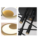 Axyaa LED Circle Ring Gold Chandelier Remote Control Lighting