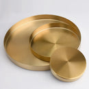 Axyaa Gold Nordic Stainless Steel Decorative Tray Jewelry Display Organizer