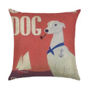 Axyaa Dog Linen Cushion Cover 45*45cm - Home Sofa Decor Pillowcase